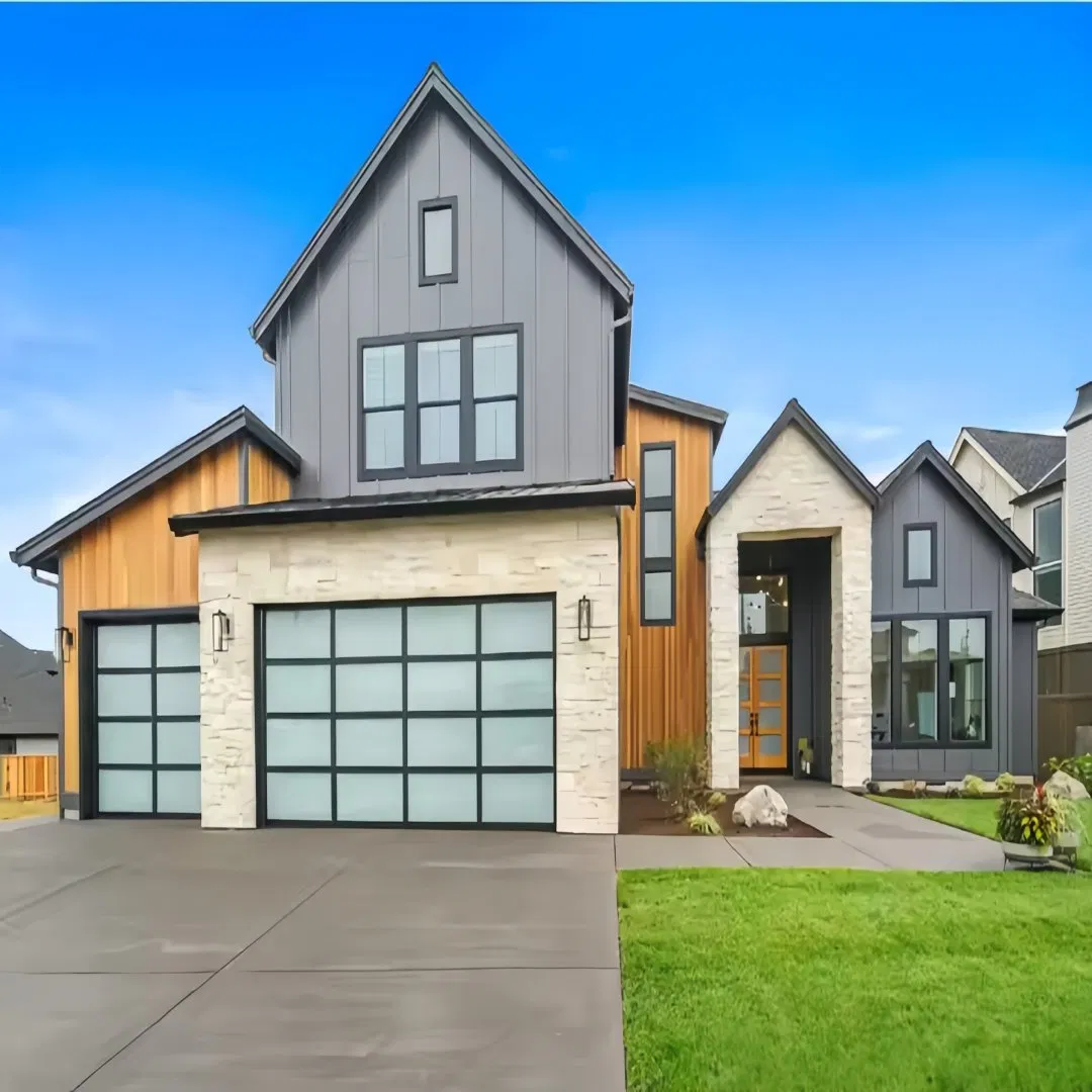 Tempered Glass Alum Automatic Door Slide Upward Gate for Villa Garage Access