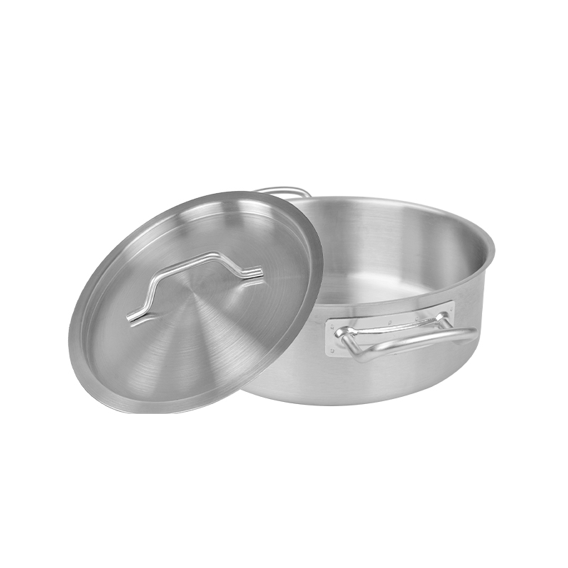 Классическая сотейник-кастрюля с двумя ручками из нержавеющей стали