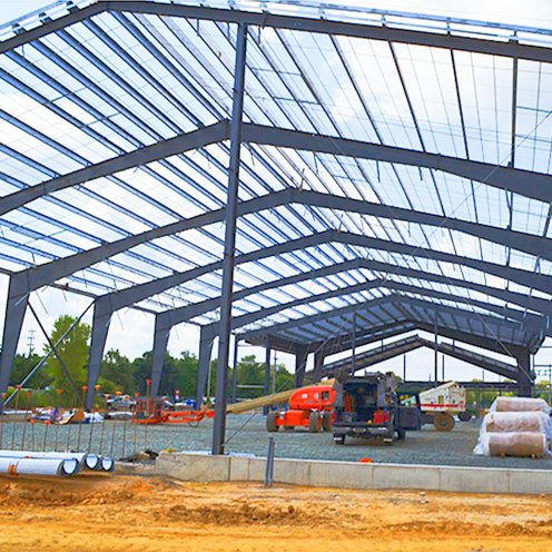 H Column Wind-Resistant Widely Garden Large-Span Storage Metal Standard Roofing Steel Structure Shed for Warehouse Workshop Hangar Building