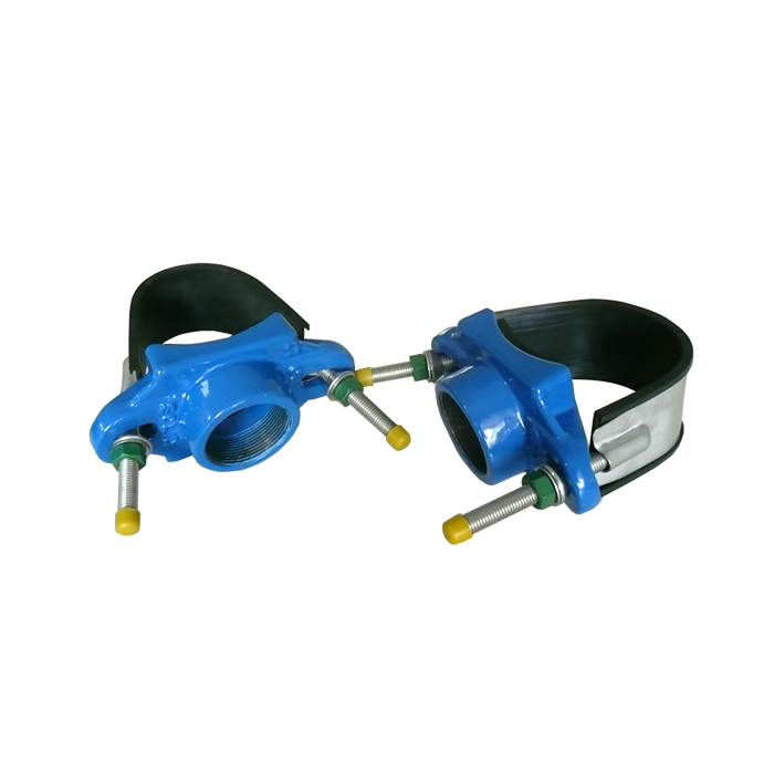 Ductile Cast Iron Tap Saddle with Stainless Steel Band for Steel Pipe