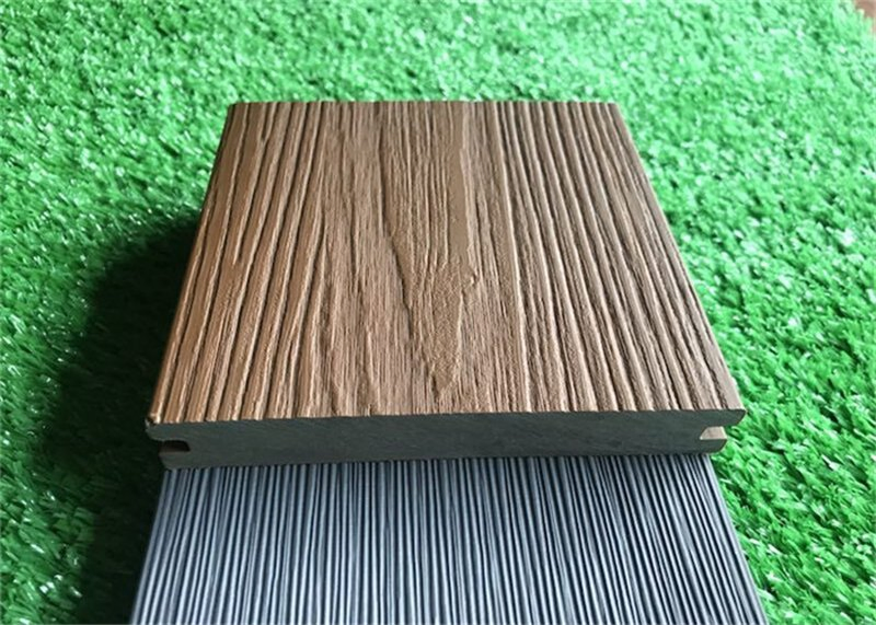 Anti Slip Wood Plastic Composite Flooring / PE Wood Decking for Garden Flooring