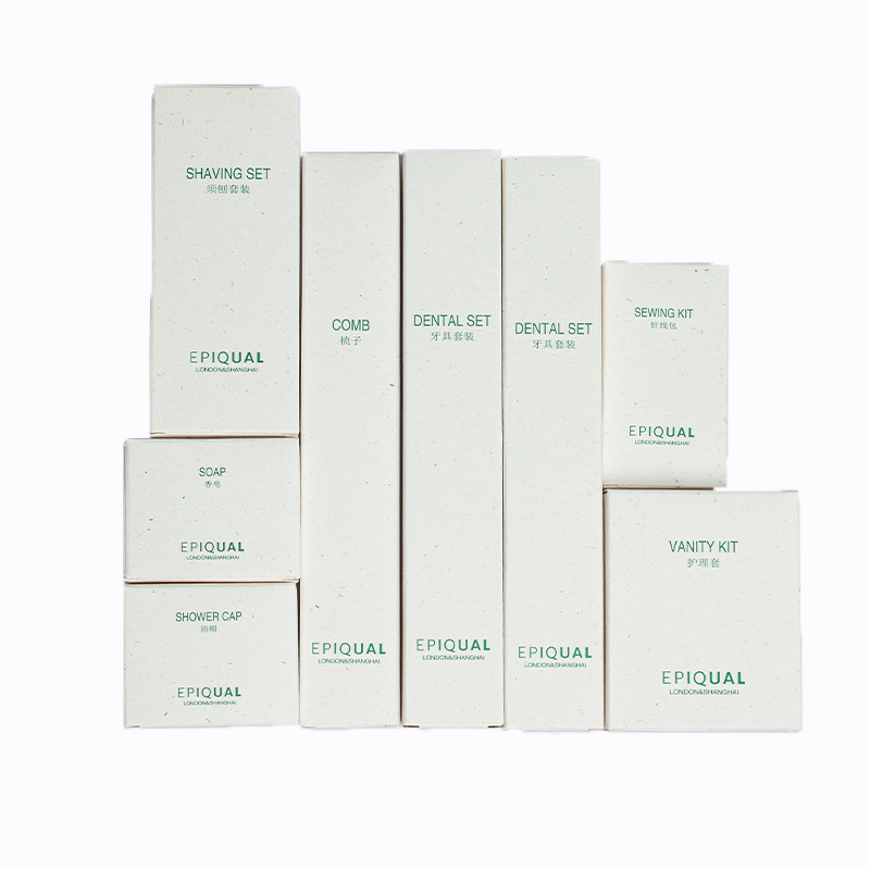 Factory Custom Card Paper Packaging Disposable Bathroom Hotel SPA Guest Room Amenities Supplies