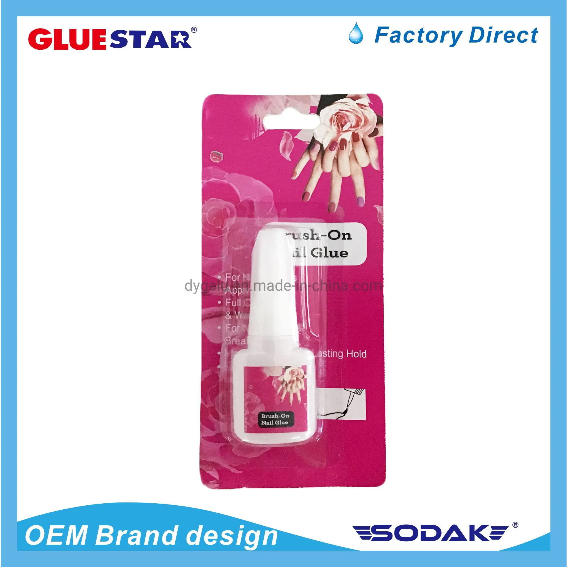 New 10g Nail Art Glue with Brush on Strong Adhesive Acrylic False Tip Nail Glue