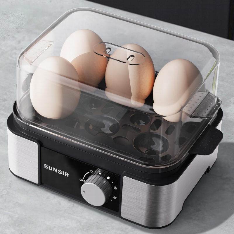 Multi-Function 6-Egg Egg Cooker with Timer and Precision Settings