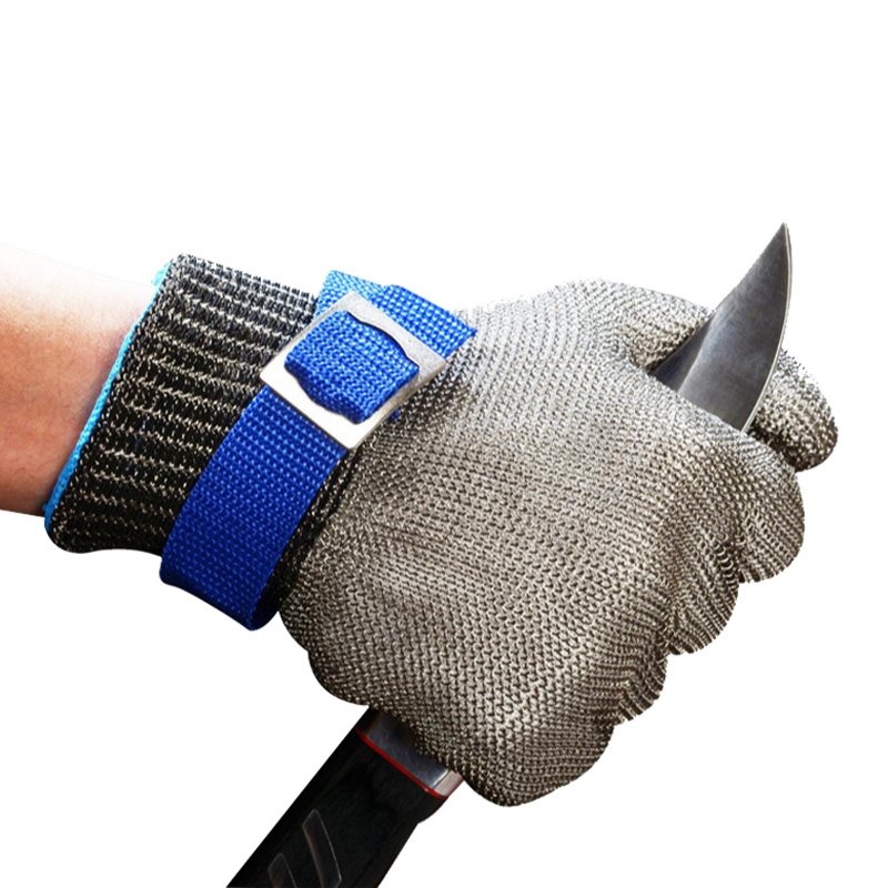 Level A9 Cut Resistant Stainless Steel Wire Kitchen Cleaning Wire Gloves Oyster Stucking Glove