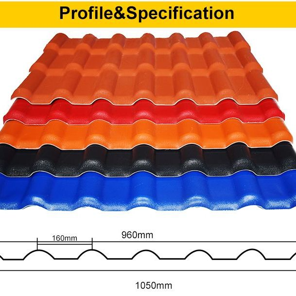Shenyu 3 Layers ASA PVC Spanish Synthetic Resin Roof Tile