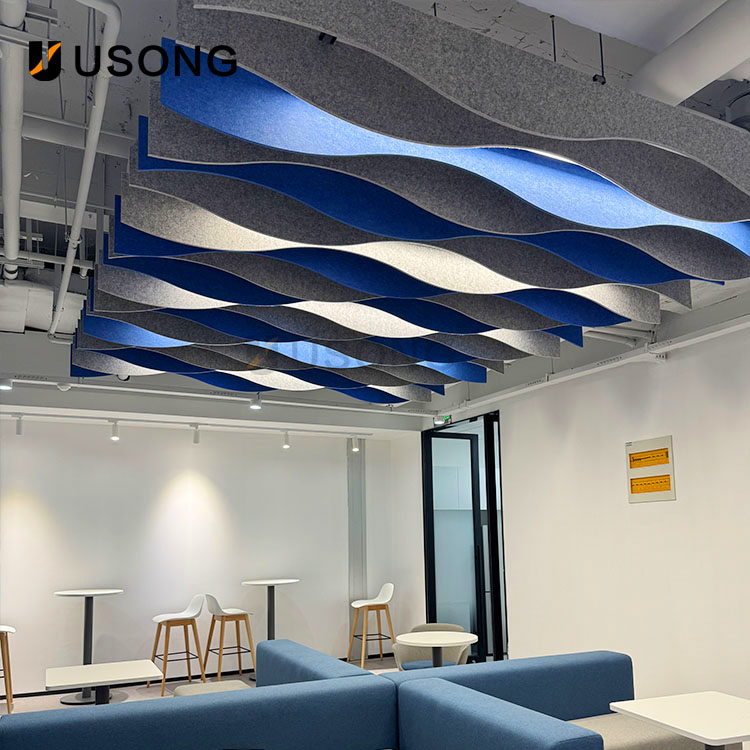 Shanghai Origin 300*300mm Polyester Fiber Pet Acoustic Ceiling Tile