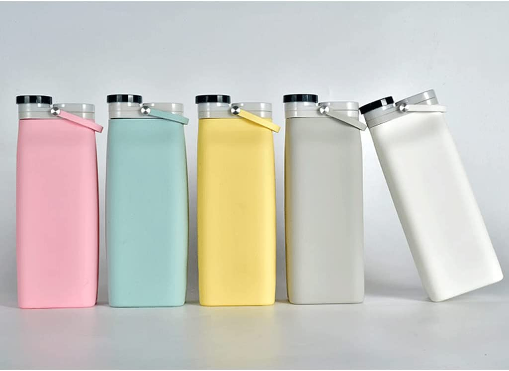 Складная силиконовая бутылка для воды 600 мл