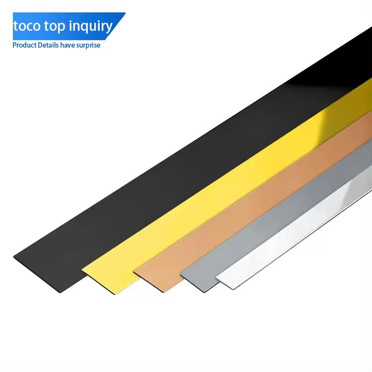 High Gloss Stainless Steel Decorative Profile Strip Metal Tile External Corner Trim