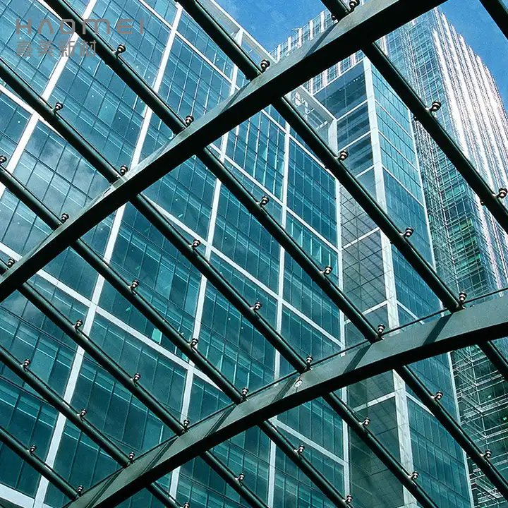 Low-E Powder Coated Building Glass Facade System Factory Aluminum Profile Curtain Wall