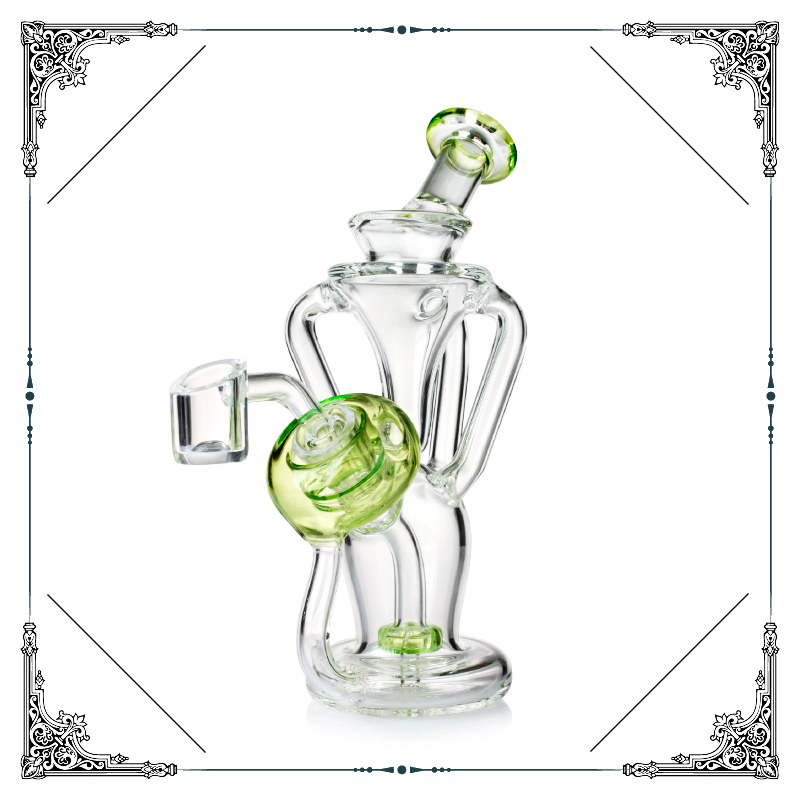 Phoenix Glass Assorted Colors Sweet Puff Pipe Glass Recycler Oil DAB Rigs Hookah Shisha Glass Water Pipe Smoking Accessories