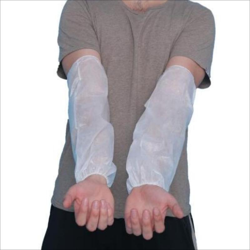 Disposable PE/ PP Oversleeves Non Woven Blue/White Arm Sleeve Cover for Cleanroom
