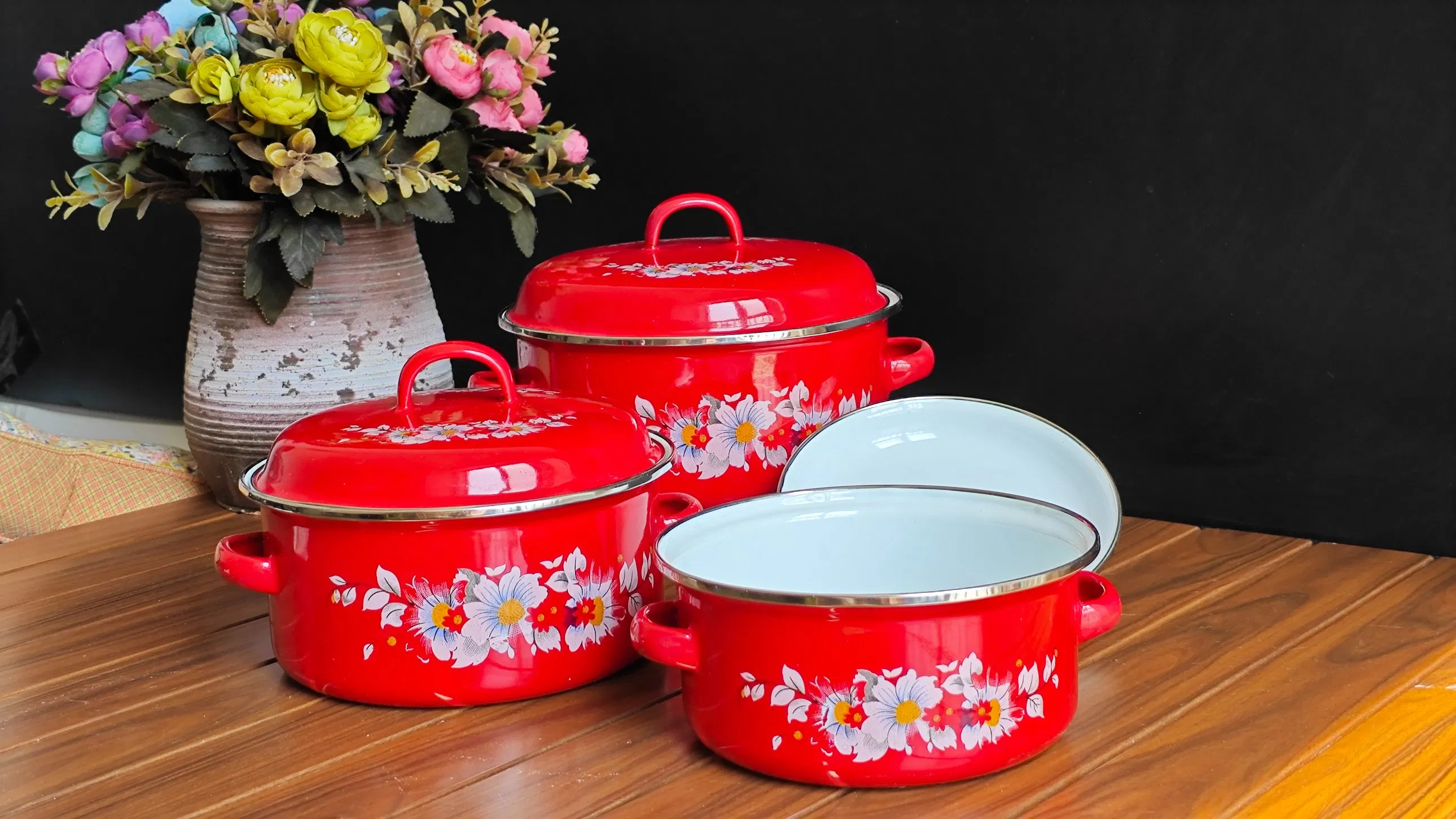Enamel Casserole Set- Art No. 111ED