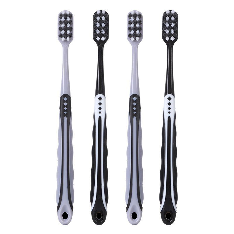 Wavy Design Hard Bristle Adult Toothbrush for Stains Cleaning