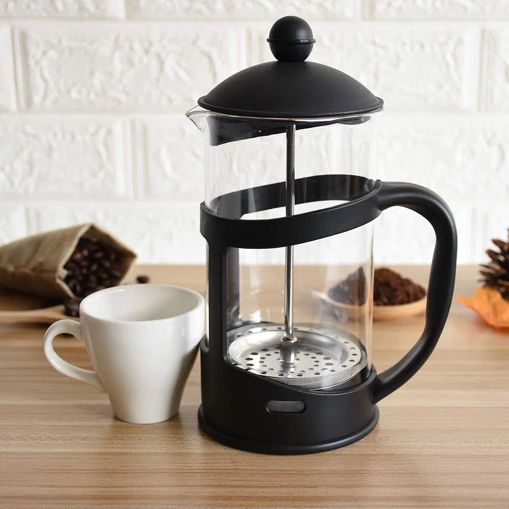 Custom 350/600/800/1000ml French Style Borosilicate Plunger Press Coffee and Tea Maker Plastic+Glass+Steel 1L Capacity
