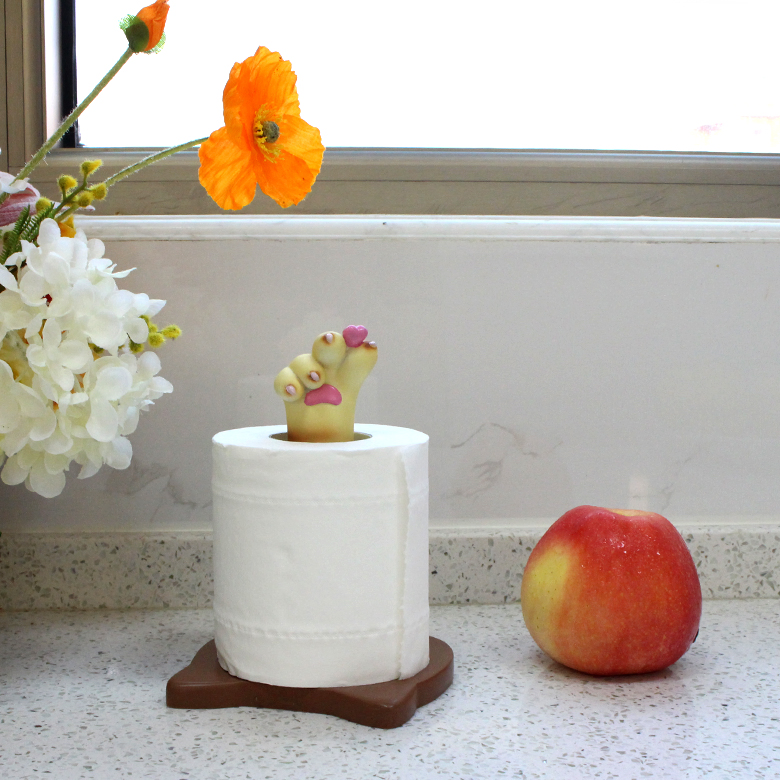 Cat Paw Tissue Box Resin Paper Box Table Storage Decoration