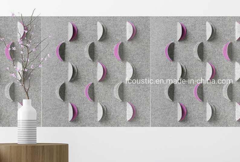 New Design 3D Wall & Deco Acoustic Felt Wool Polyester Wallpapers Ceiling Panel