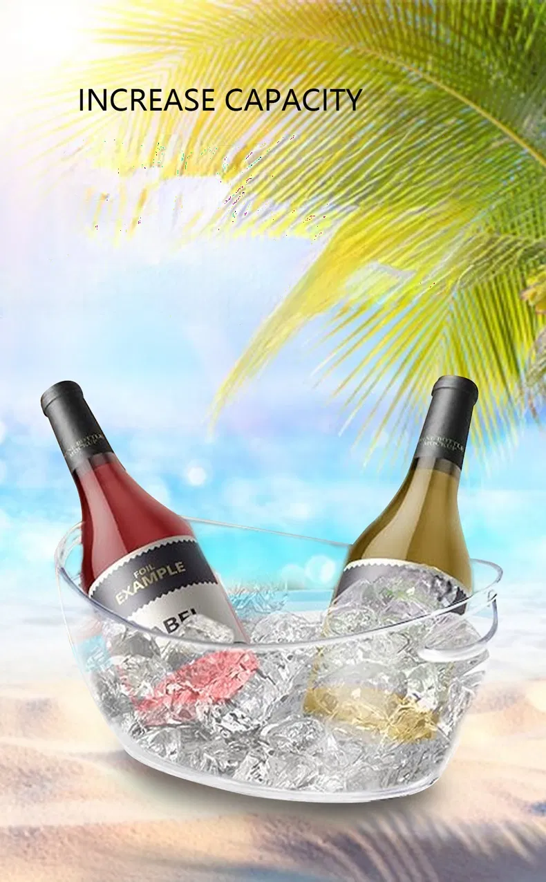 Pet Boat, Ingot-Shaped Bar, Large-Capacity Transparent Champagne, Beer Ice Bucket