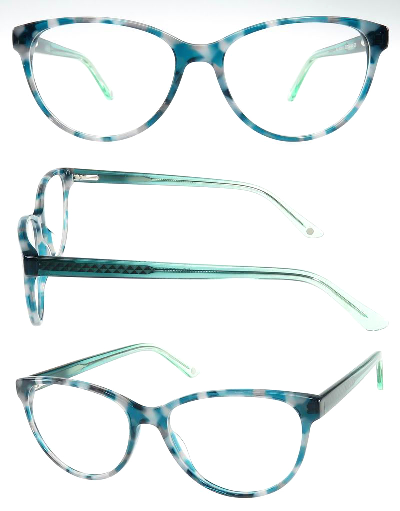 Color Acetate Frame with Metal Spring Hinge