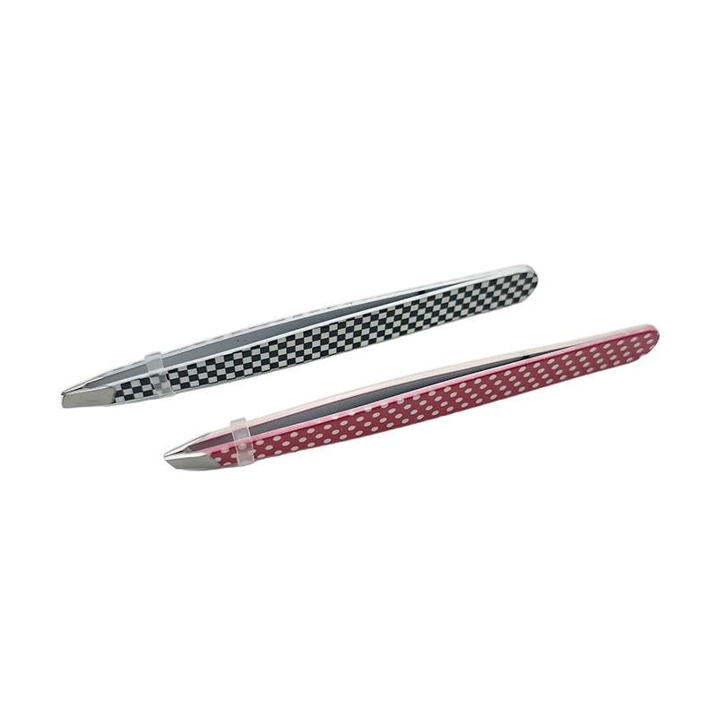 Custom Logo Eyebrow Shaping Tool Colored Stainless Steel Eyebrow Tweezer