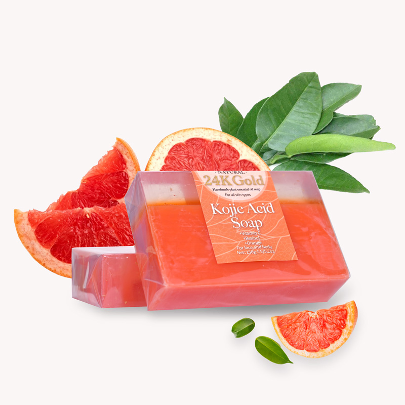 Beauty Cosmetics Skin Care Vitamin C 24K Gold Foil Kojic Acid Soap