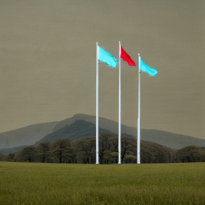 Anodized Tapered Flag Mast for Outdoor Use