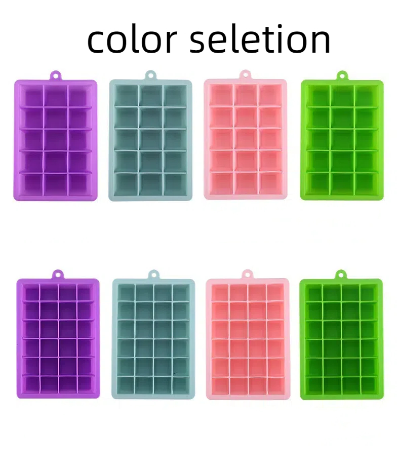 Форма для льда силиконовая квадратная, 24 ячейки