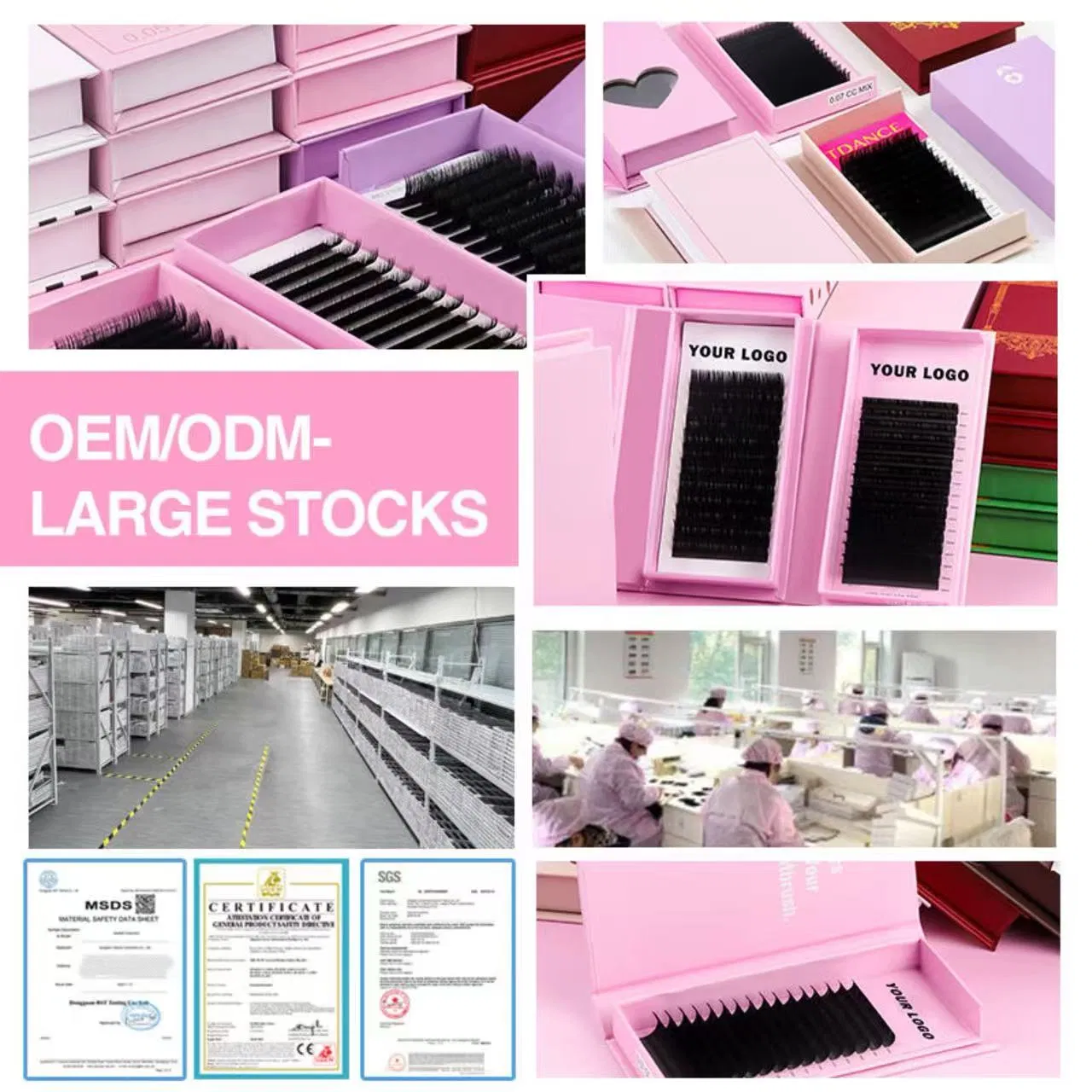 Lash Trays Custom Logo Soft Natural Wholesale Private Label Length 25mm Lash