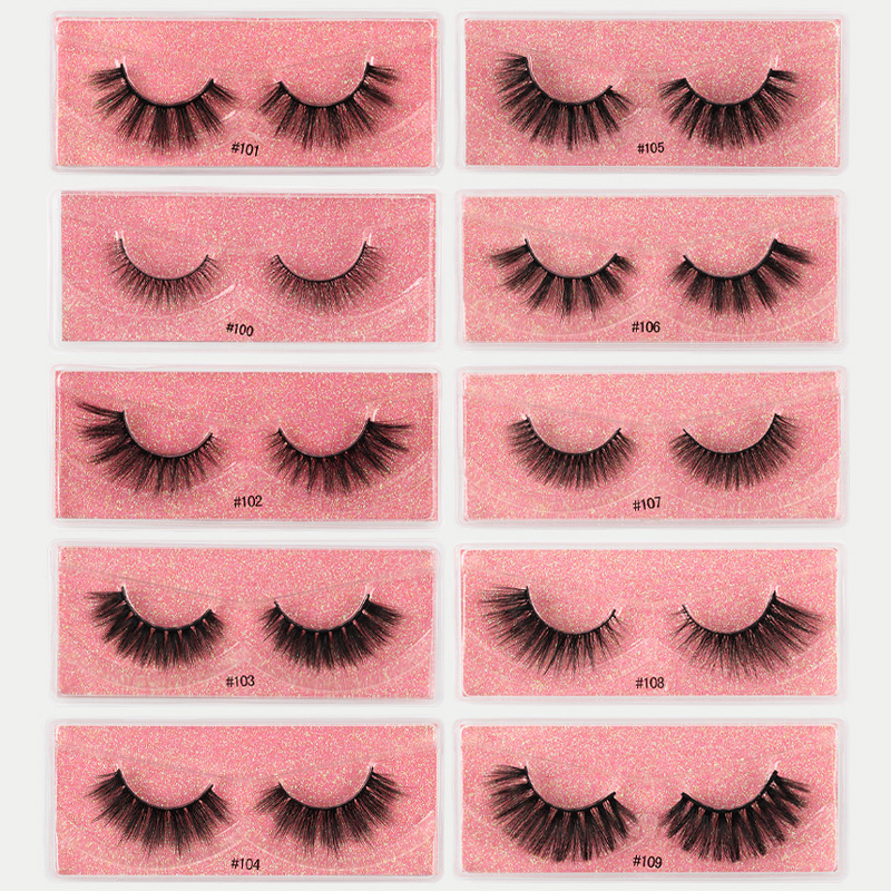 Private label False Eyelashes 3D Curly Synthetic Lashes