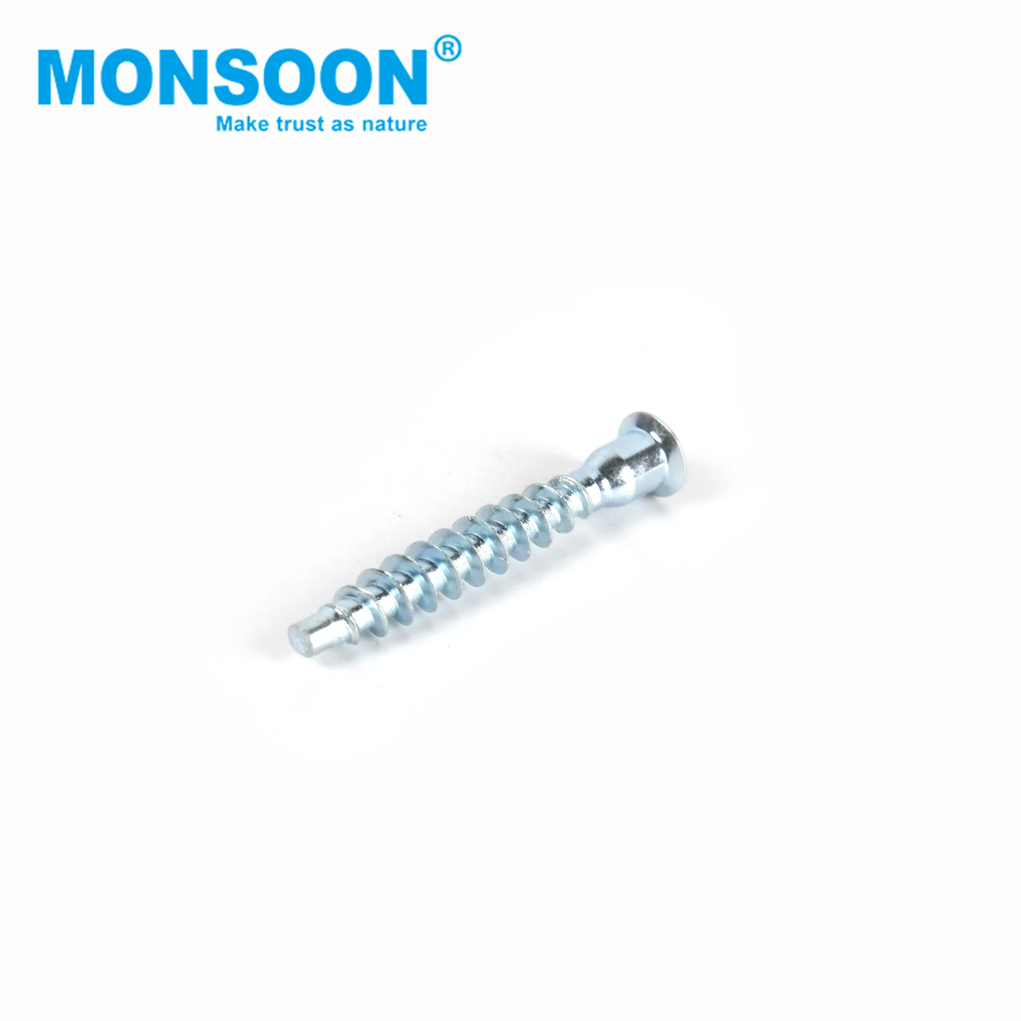 Furniture Kitchen Connecting Cabinet Door Round Head Metal Fastener Carbon Steel Hex Socket Nickel Plated Wood Confirmat Screws