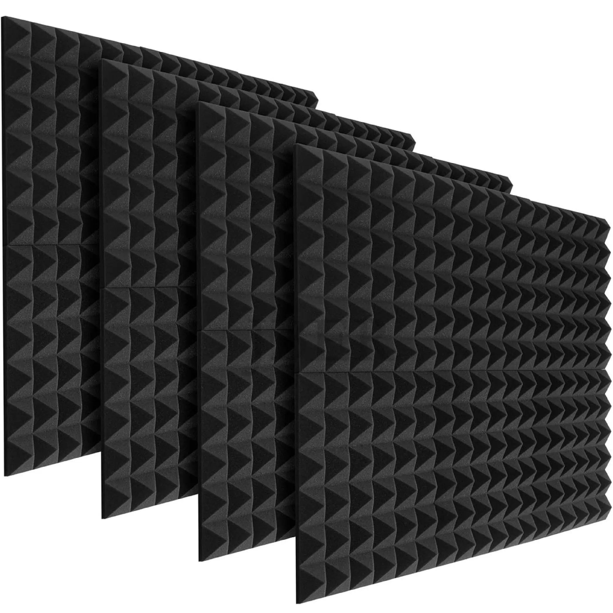 Charcoal Soundproofing Treatment Studio Wall Padding Sound Absorbing Fireproof Pyramid