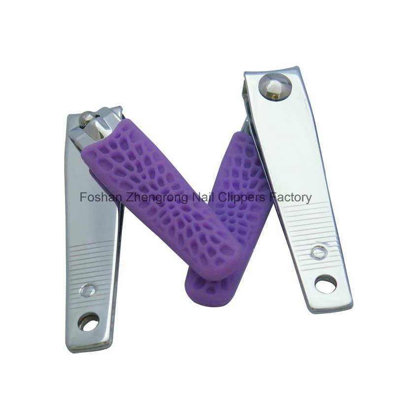 Middle Size Colorful Silicone Cover Finger Nail Clipper (608R-2)