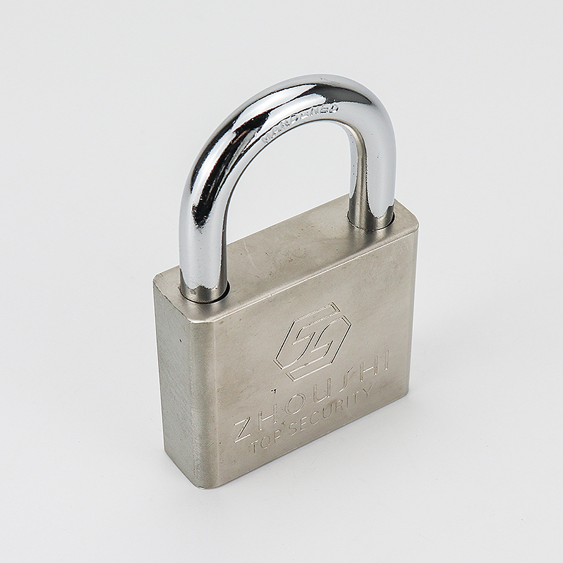 Custom Industrial Security Padlock Chrome Plated Square Iron Combination Padlock with Universal Key