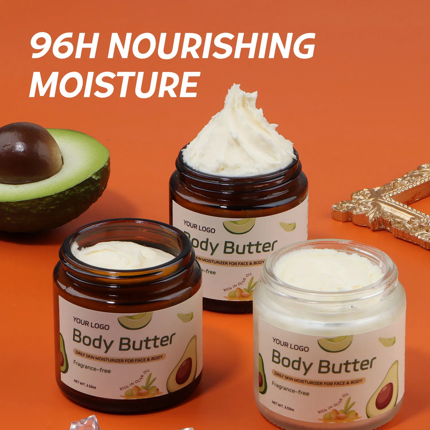 Natural Whipped Body Butter Nourishing Face & Body Cream Organic Moisturizing Flavored Whipped Shea Body Butter
