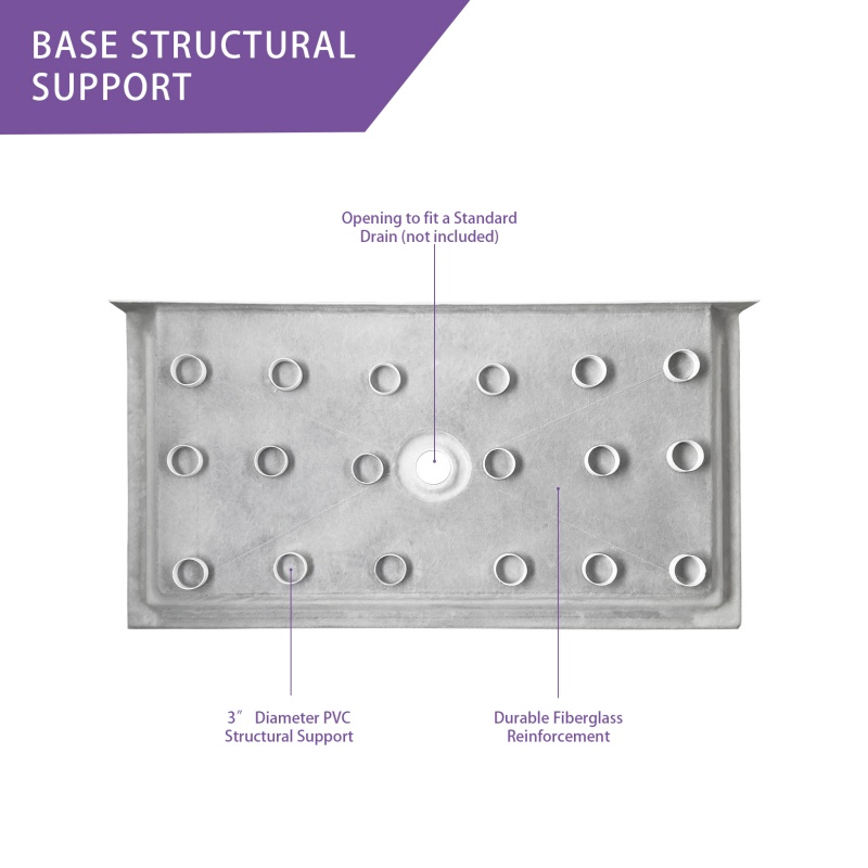 Wholesale Shower Room Free Standing Rectangular Anti Slip Shower Base with Drain