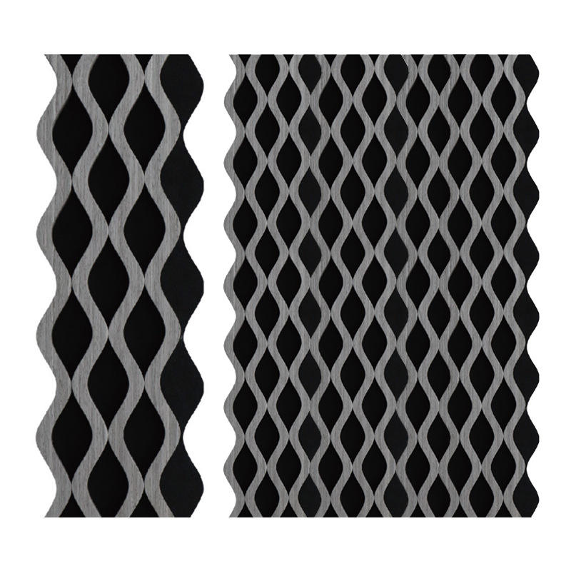 Special-Shaped Concave-Convex Polyester Grille Sound-Absorbing Panel Solid Wood Curved Grille Polyester Soundproof Panel