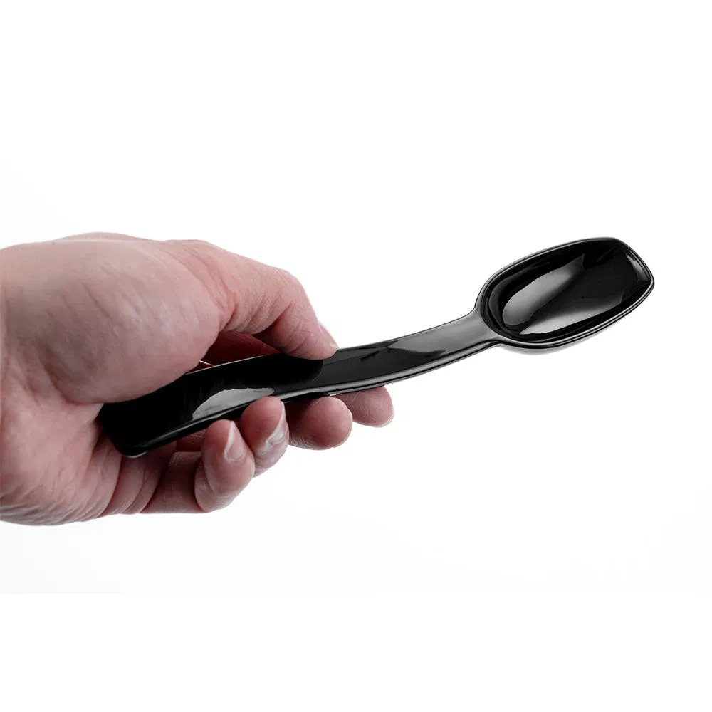 Wholesale Custom Black Plastic Spoon Hotel Buffet Spoon