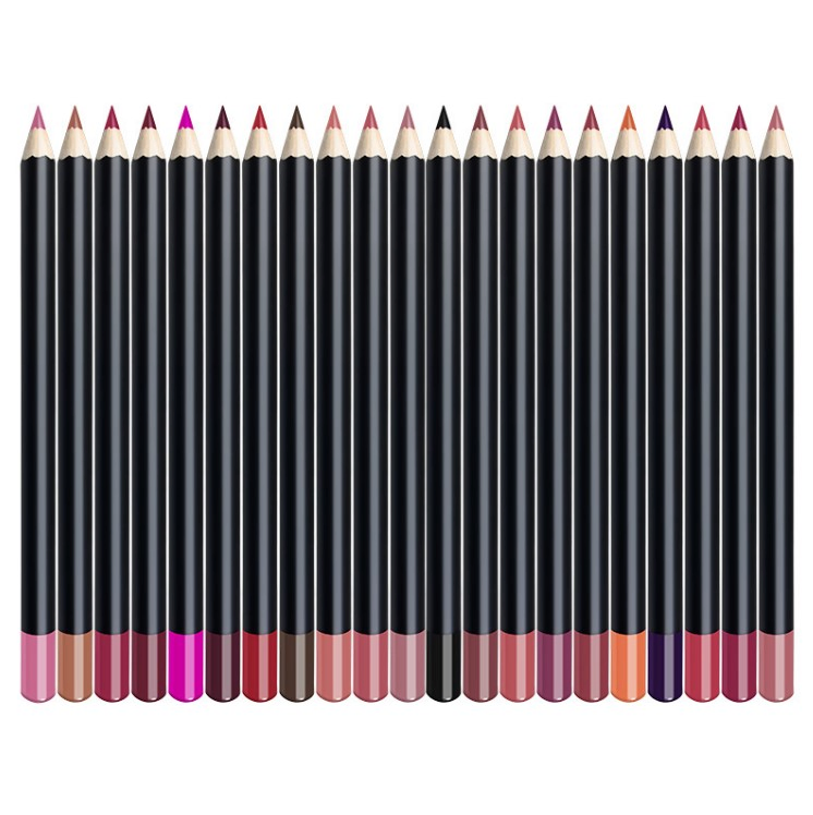 25 Colors Black Pencil Lip Liner Waterproof Wholesale Private Label High Quality Lipliner Pencils