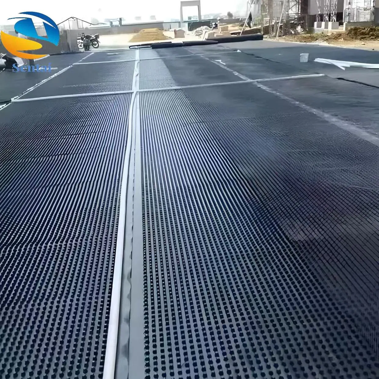 Municipal Engineering Airport Runway Base Isolation Waterproof HDPE Drainage Board Black Drainage Board on The Basement Ceiling