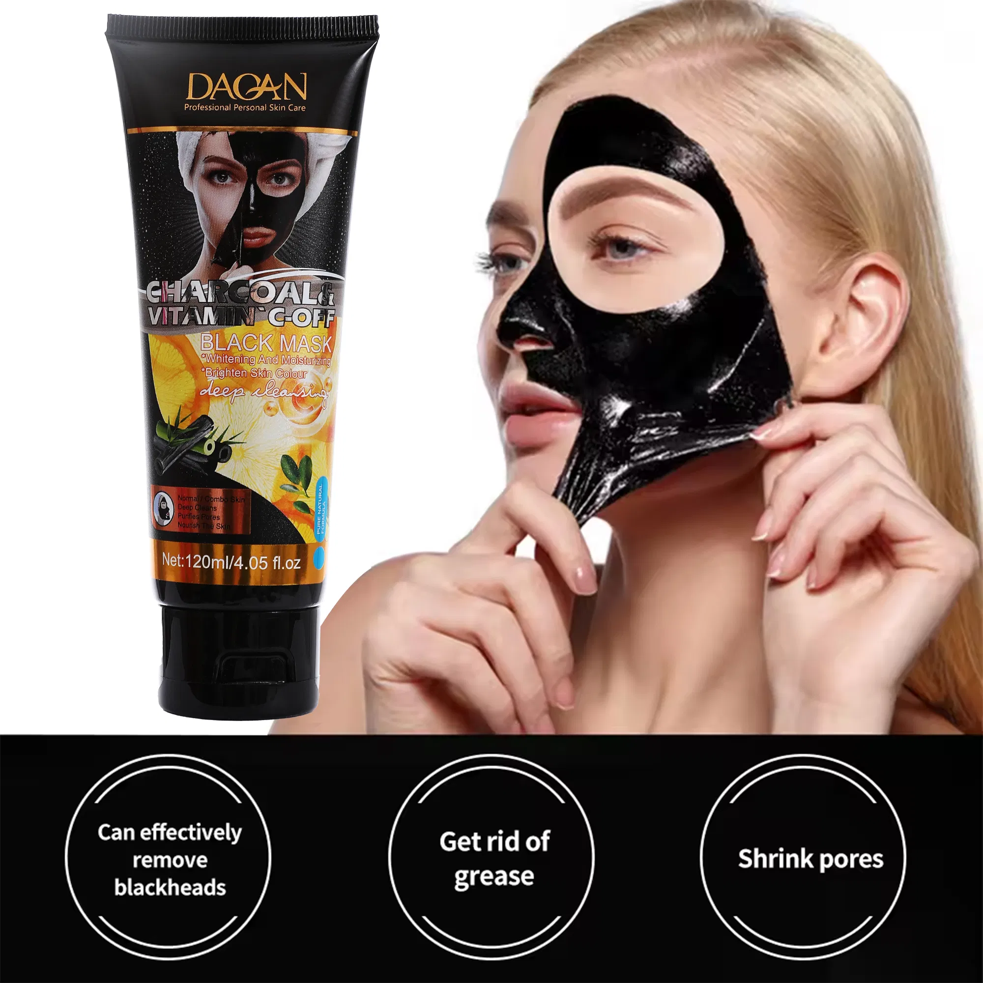 Revitalizing Charcoal Face Mask Infused with Vitamin C Essence