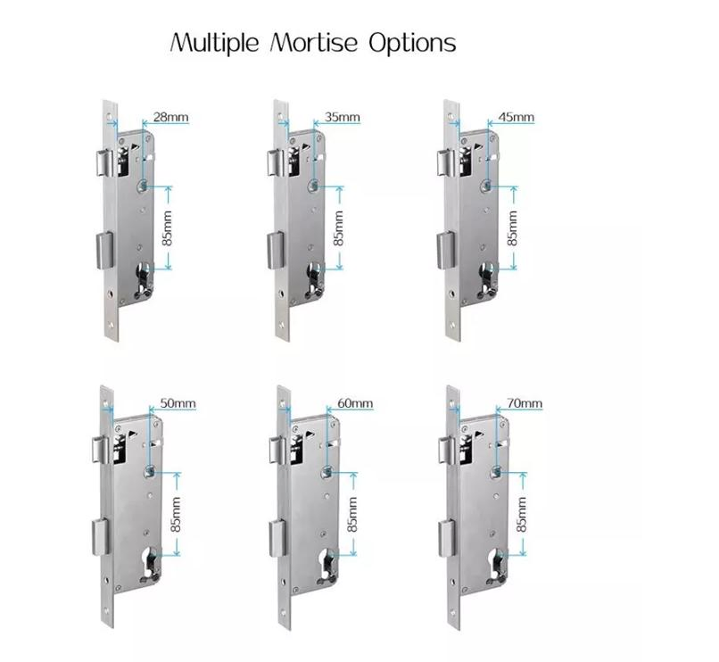 Stainless Steel Smart Electronic Fingerprint Door Handle Digital Keyless Lock