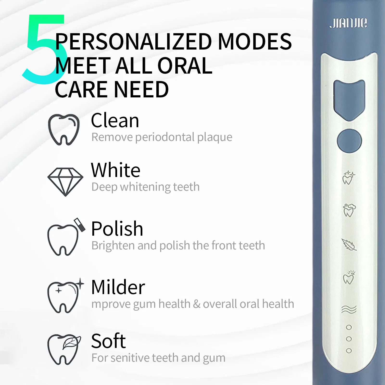 Factory Price Teeth Whitening Powered Waterproof Adult Electric Toothbrush