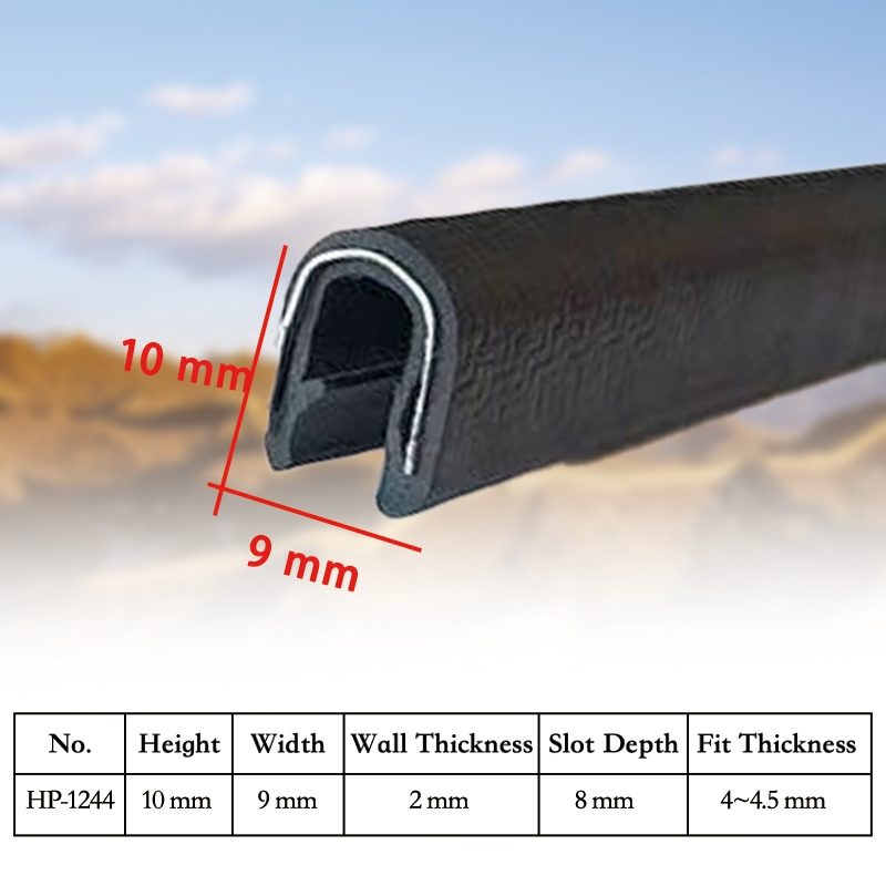 PVC U Shape Weatherstrip with Steel Insert for Door Frame Seal