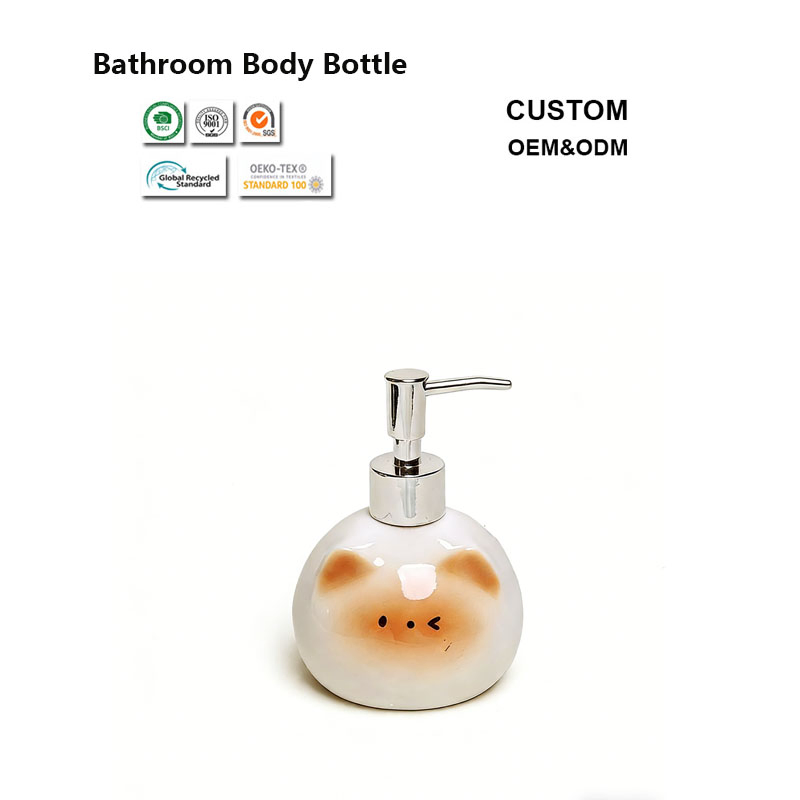 400ml Easy Clean Bathroom Ceramic Bottle for Home Hotel Daily Bathroom Use
