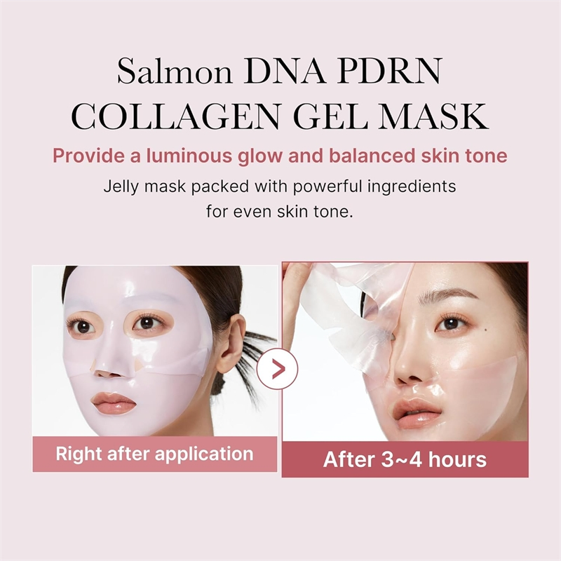 G Custom Label Salmon DNA Pdrn Pink Collagen Jelly Gel Facial Mask Pdrn Salmon Polynucleotides Skin Care Serum Korean Skincare