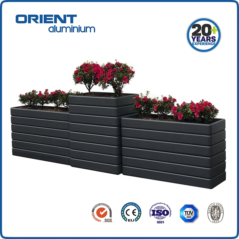 Large Metal Outdoor Garden Steel Planter Pots Flower Aluminium Planter Factory