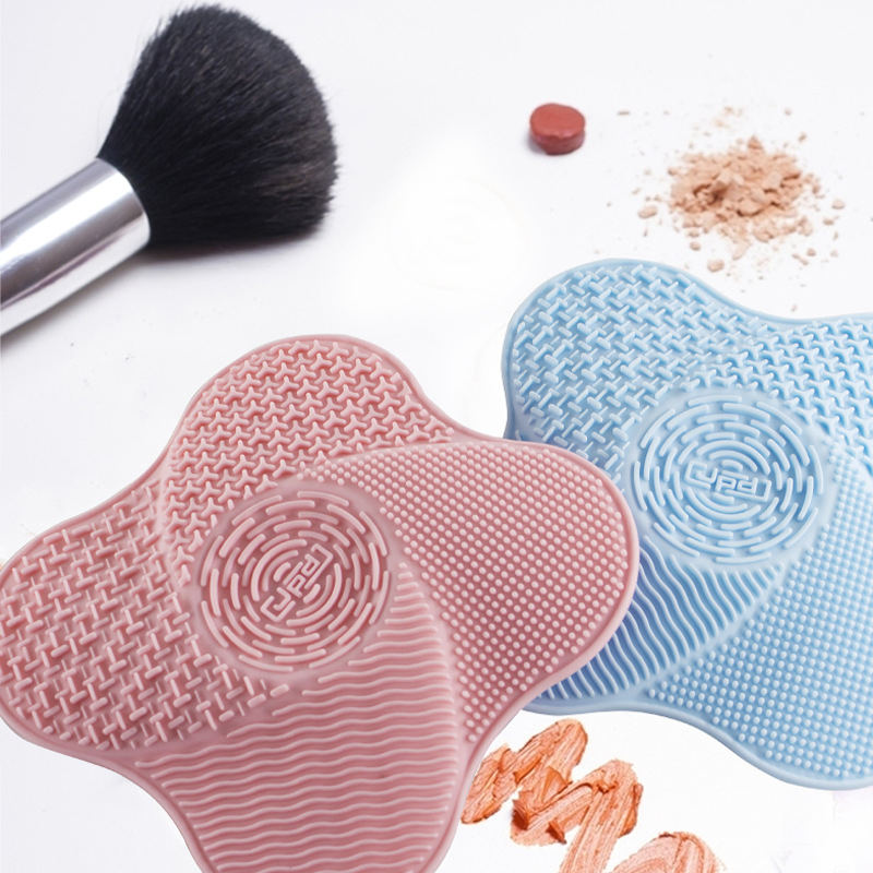 Hot-Selling Flower Series Silicone Makeup Brush Cleaner Pad with Suction