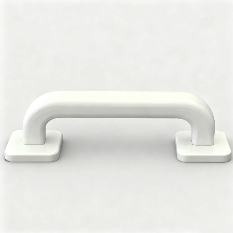 Wall Mounted Plastic Grab Bars White Electroplated Bathroom Safety Handrails for Disabled Toilets Bathtubs