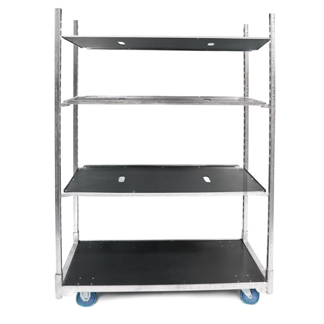 Greenhouse Trolley Flower Cart Danish Mobile Trolley Plywood Garden Cart