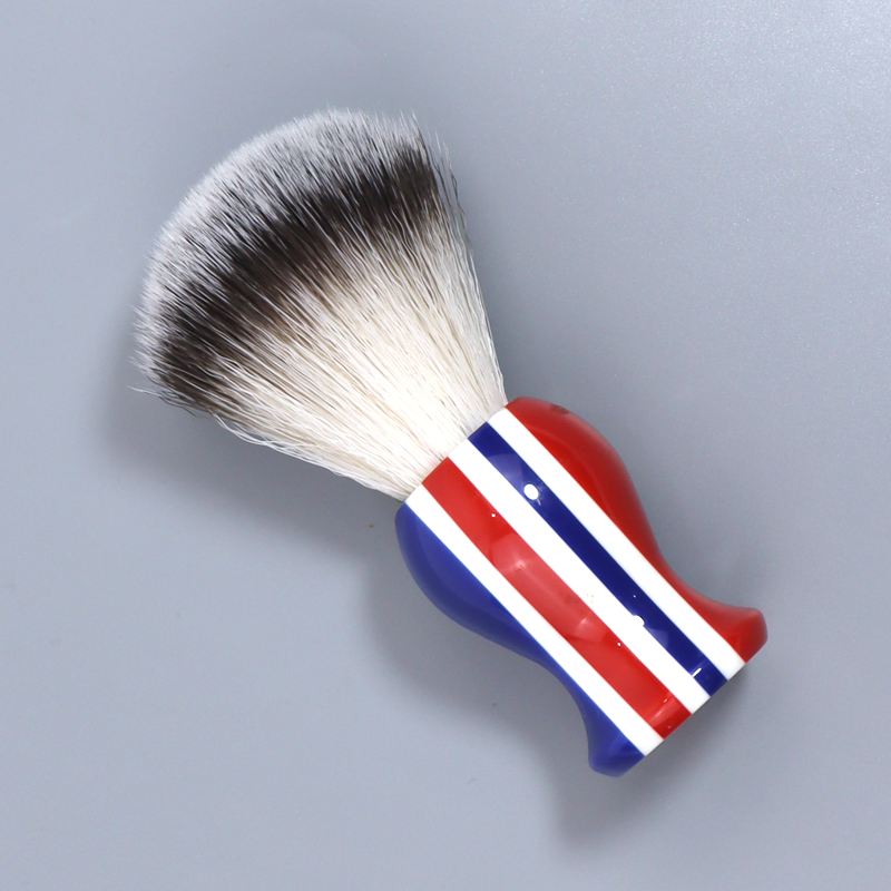 Men's Classic Resin Handle Face Shaving Brush Bristles Retro Striped Tie-Dyed Pure Badger Legacy Barber Shaving Brush